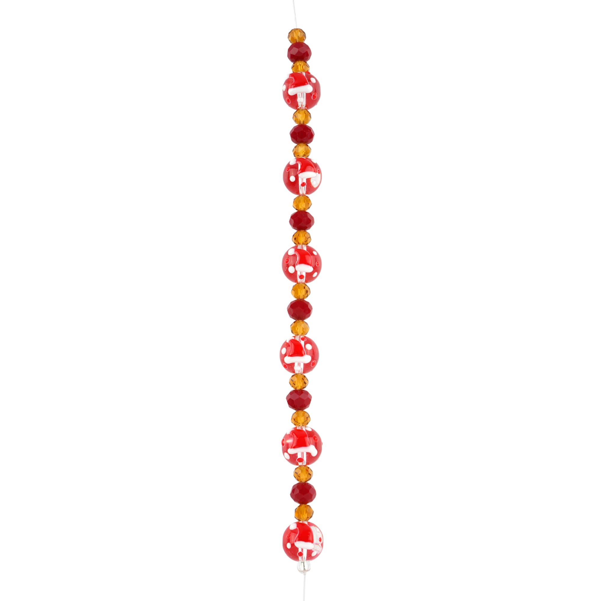 Santa Lampwork Glass Coin Bead Mix by Bead Landing™